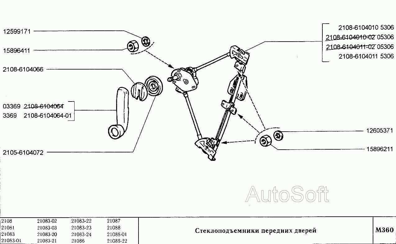 Стеклоподъемники передних дверей
