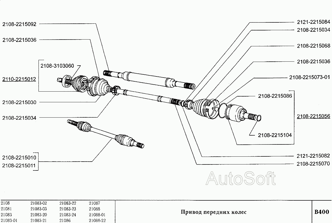 Привод передних колес