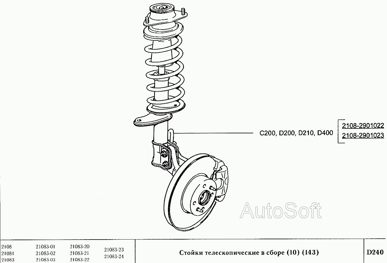 Стойки телескопические (вариант исполнения 10,143)