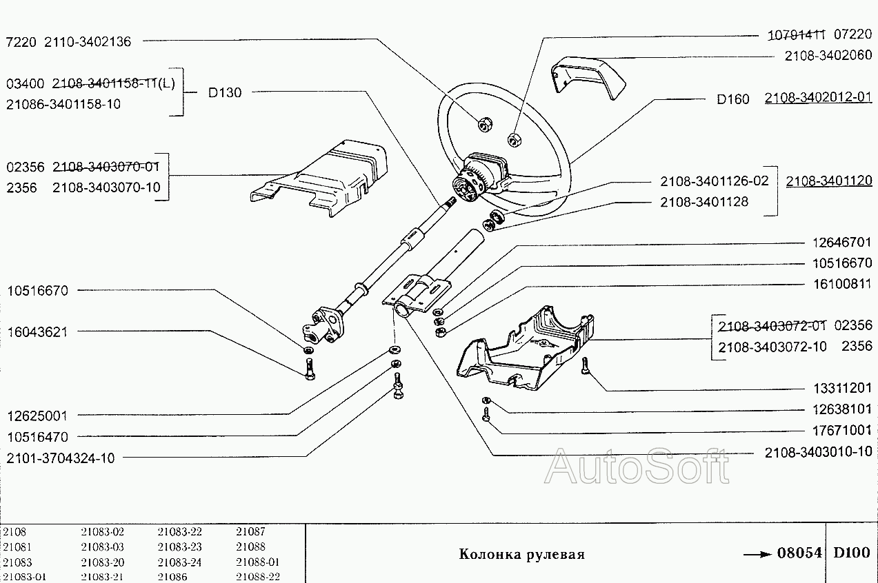 Колонка рулевая