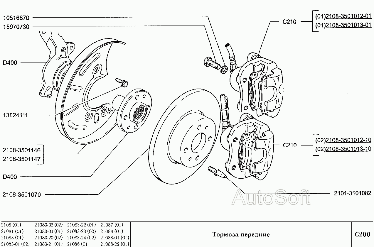 Тормоза передние