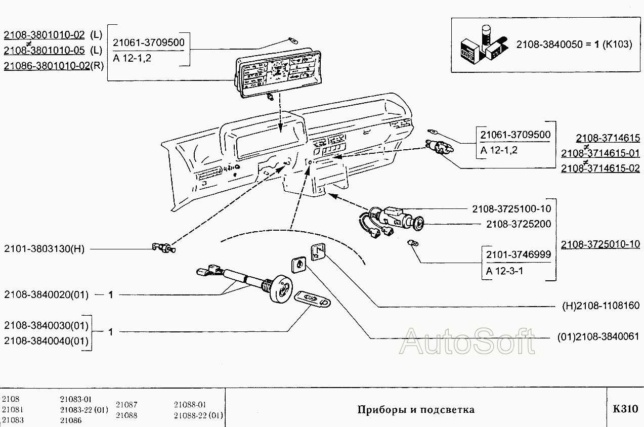 Приборы и подсветка