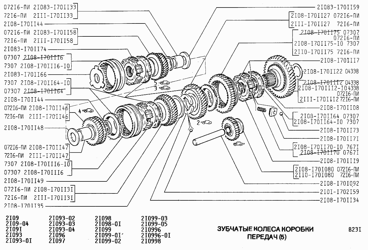 Шестерни коробки передач (5)