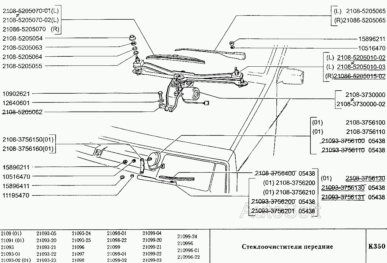 Стеклоочистители передние