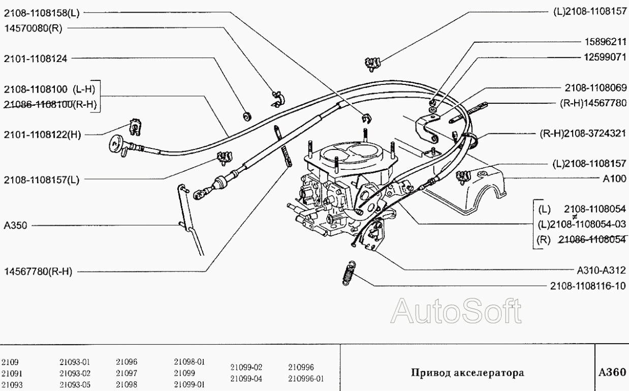 Привод акселератора