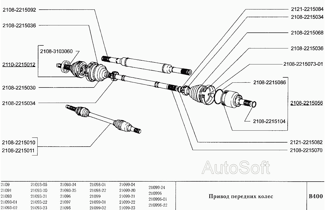 Привод передних колес