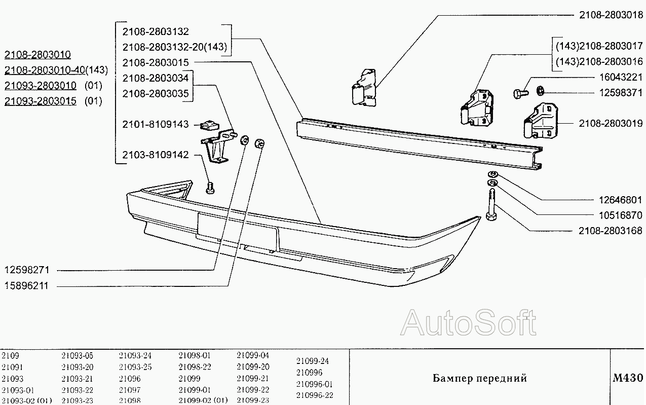Бампер передний