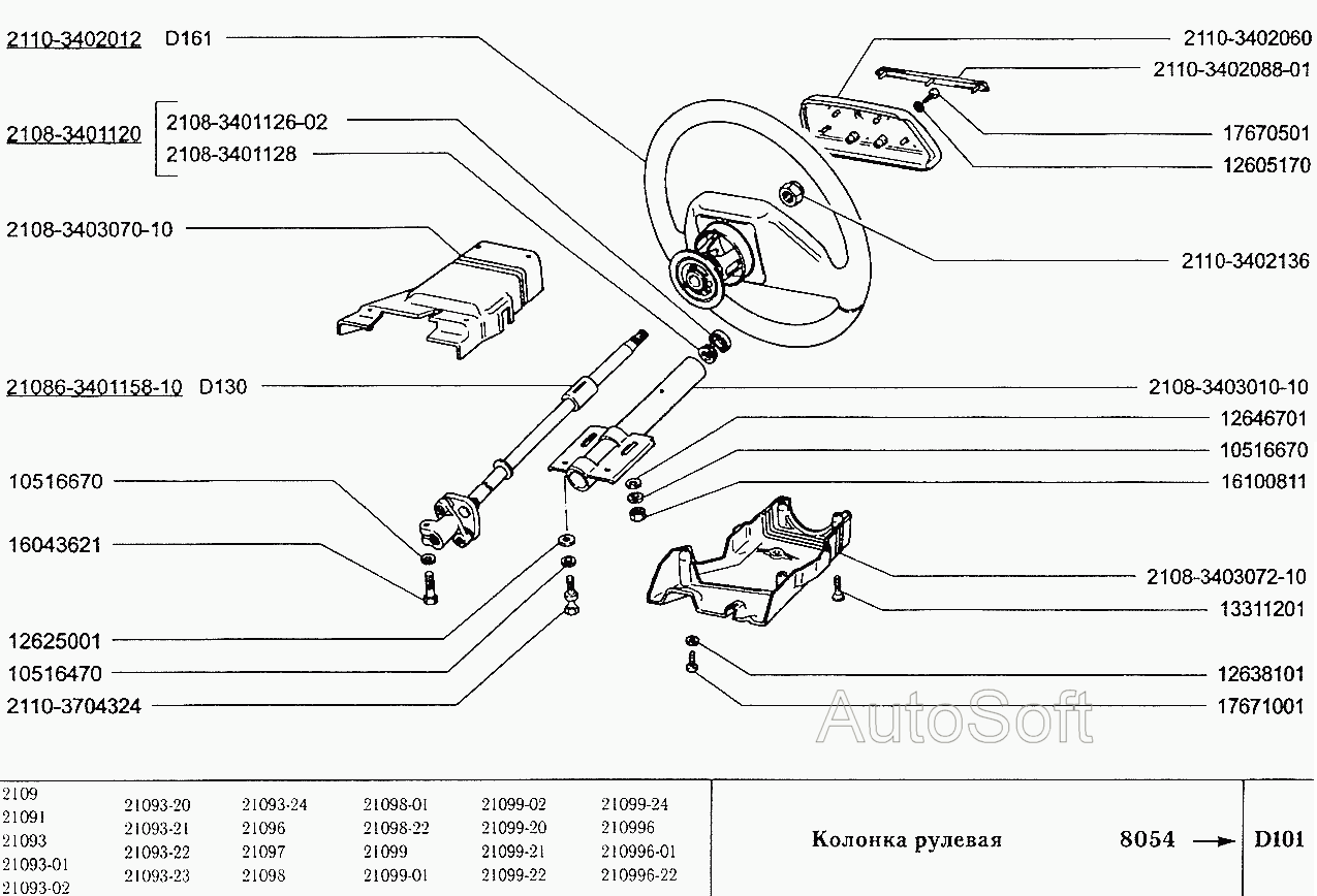 Колонка рулевая