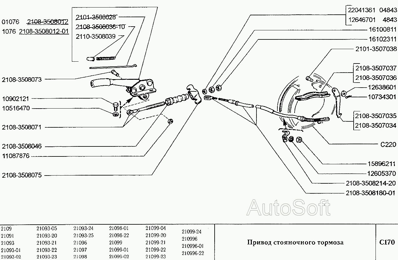 Привод стояночного тормоза