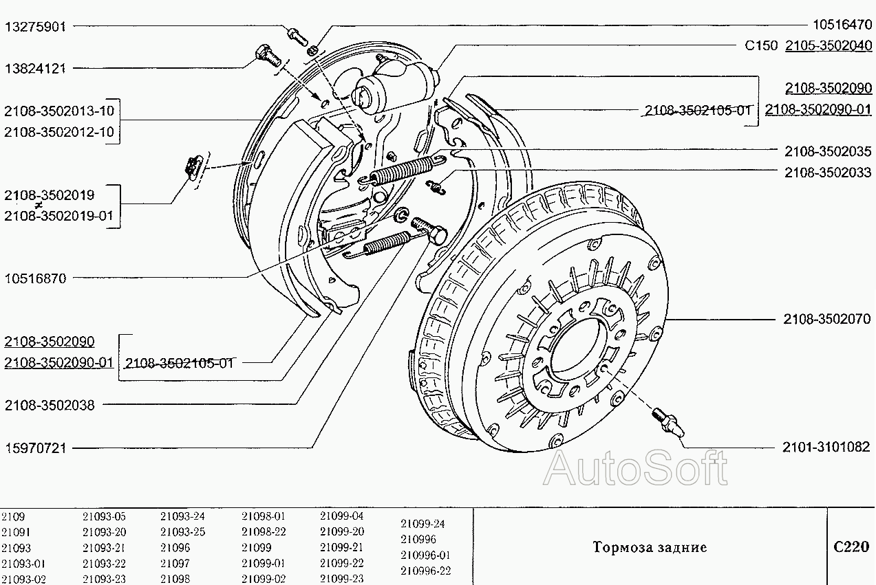Тормоза задние