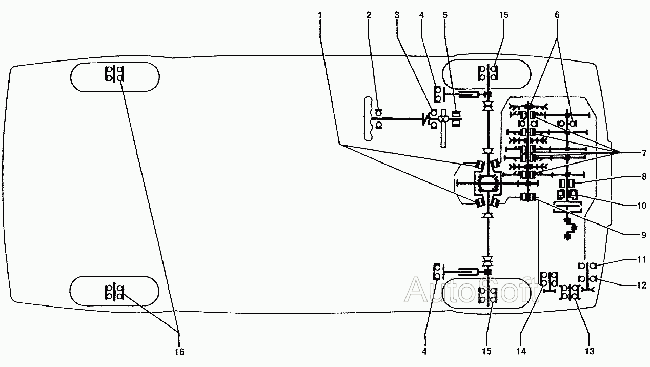 Схема расположения подшипников качения