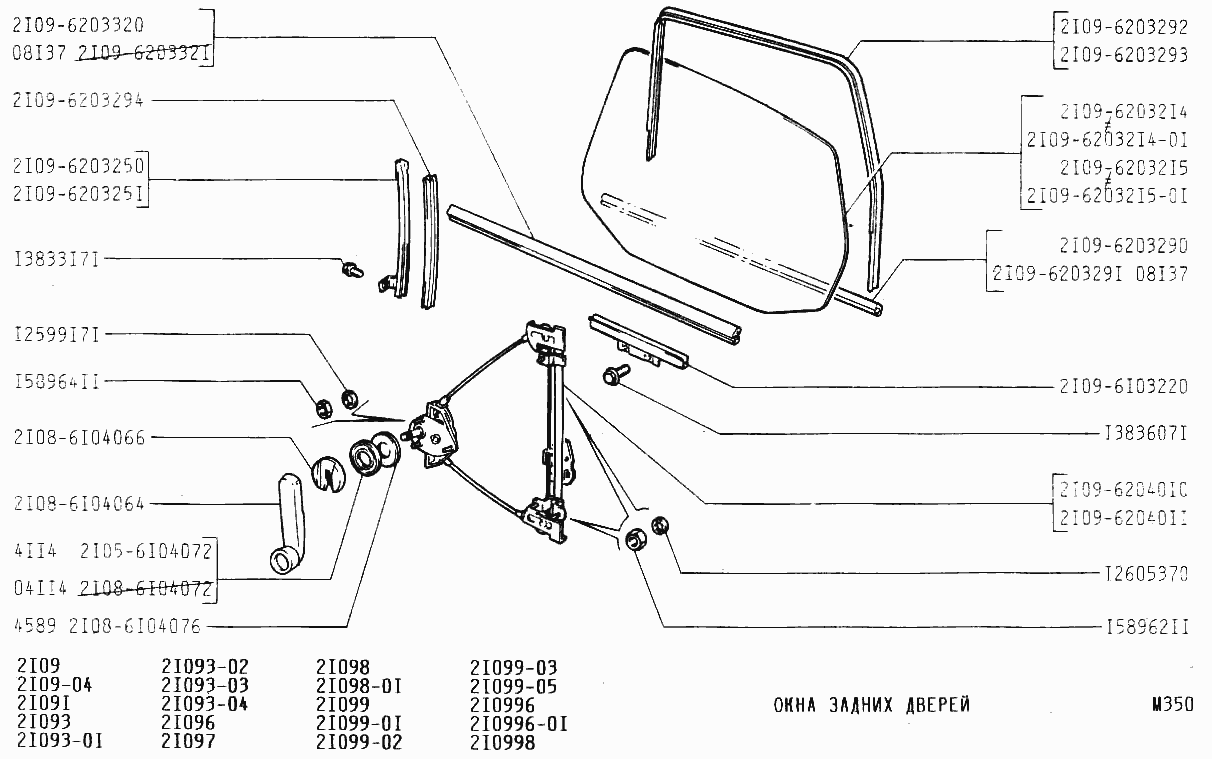 Окна задних дверей