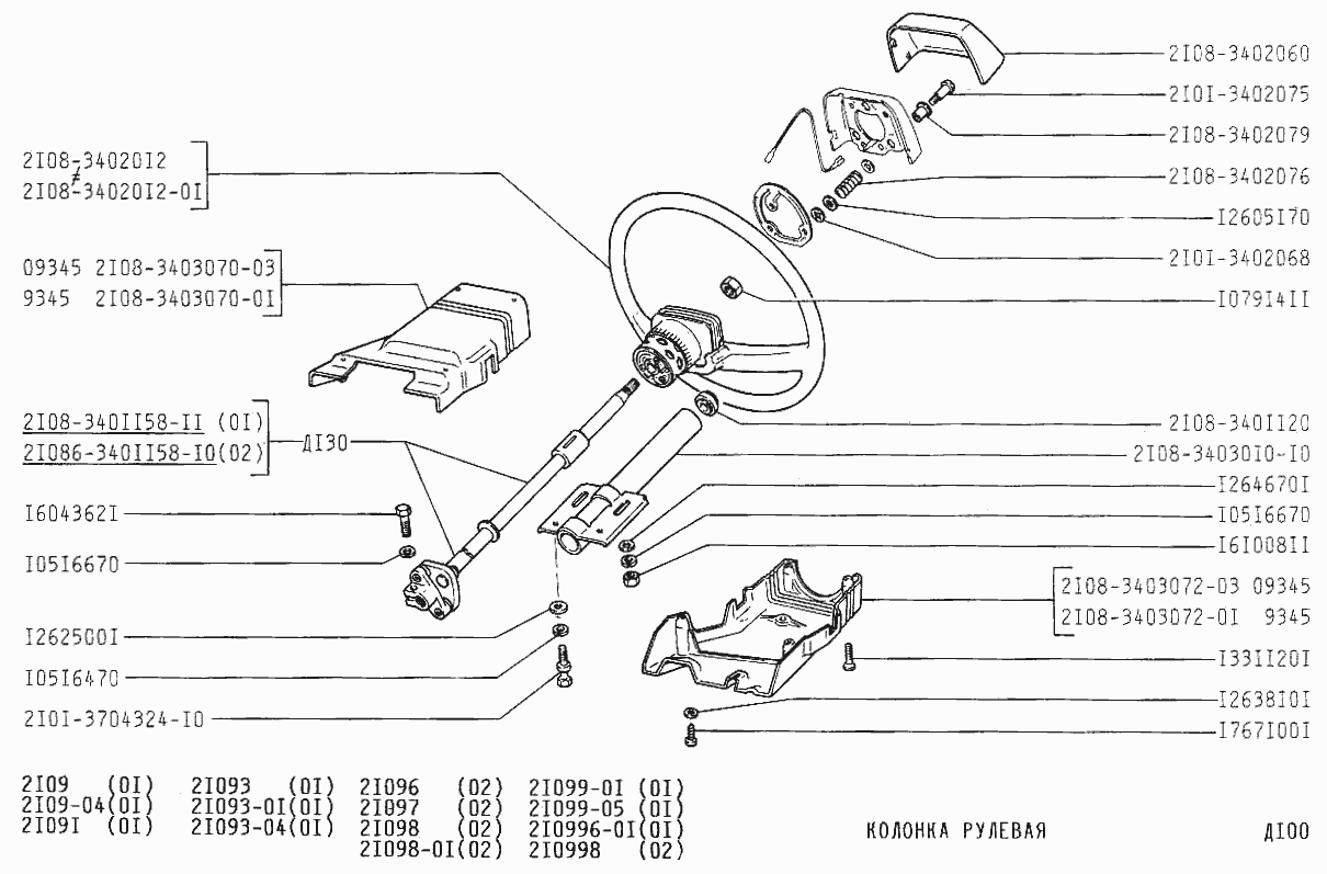 Колонка рулевая