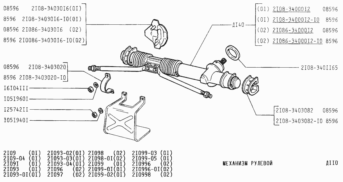 Механизм рулевой