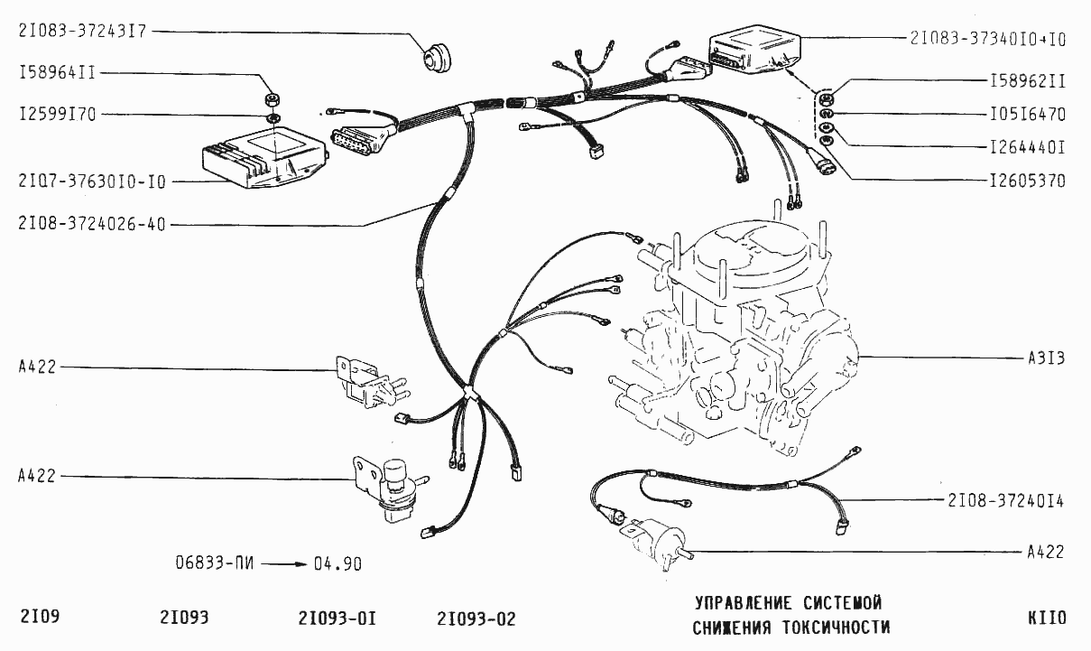 Управление системой снижения токсичности