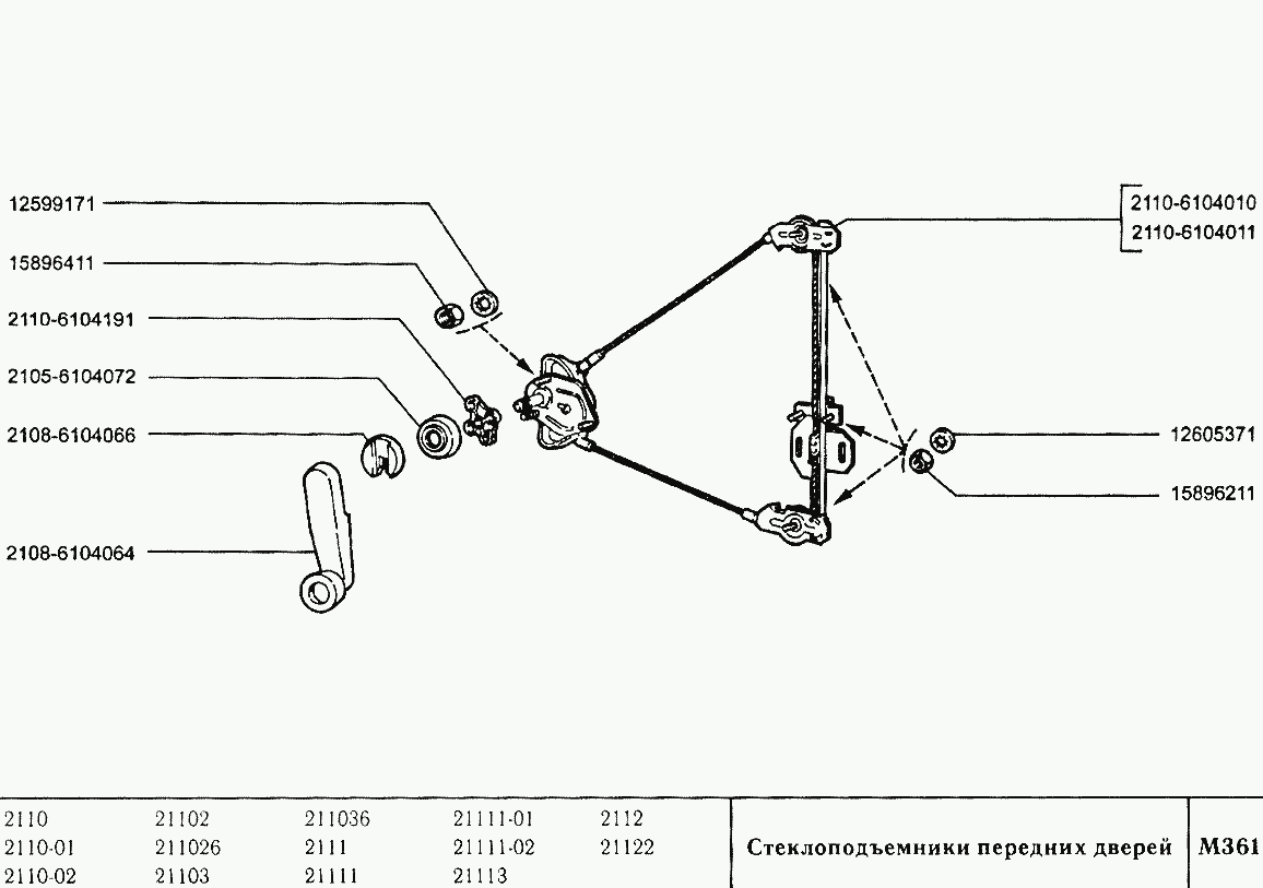 Стеклоподъемники передних дверей