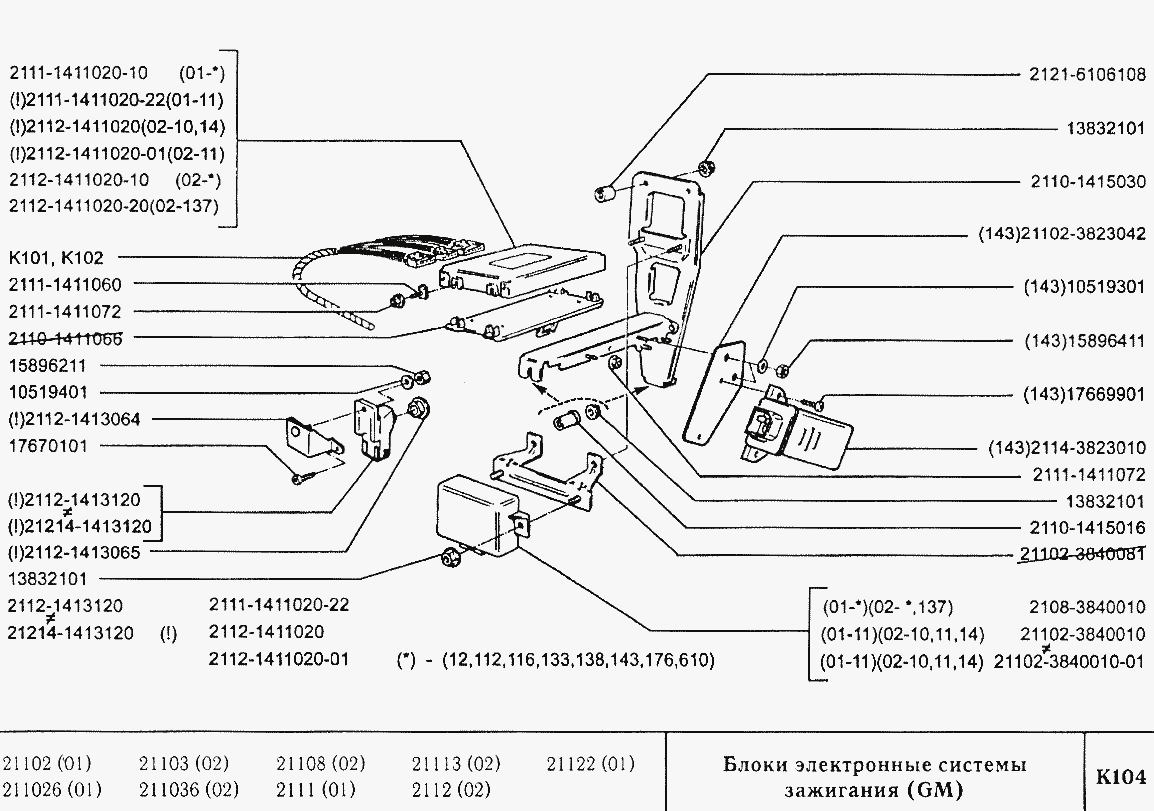 Блоки электронные системы зажигания (GM)