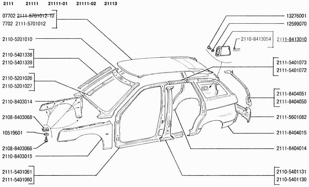 Панели кузова