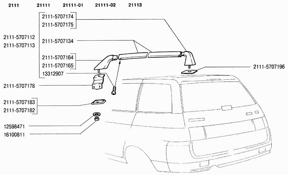 Ложементы багажника крыши