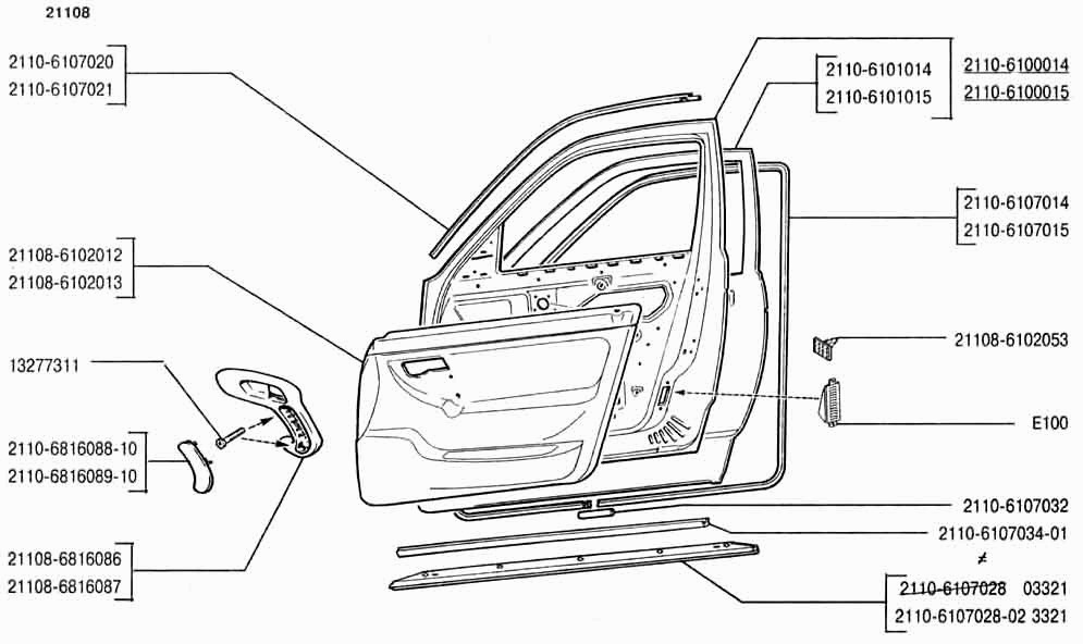 Двери передние
