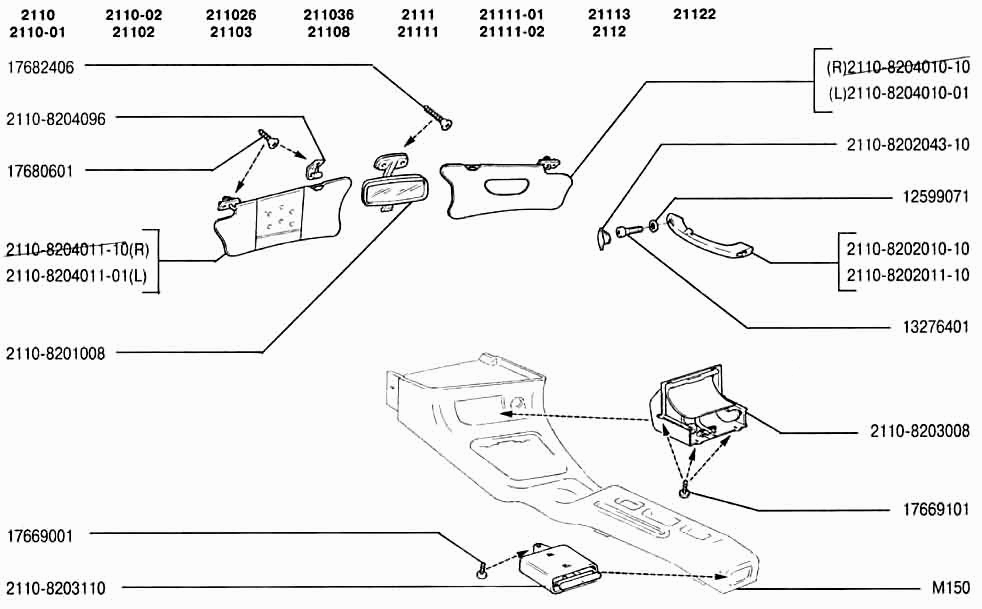 Принадлежности салона