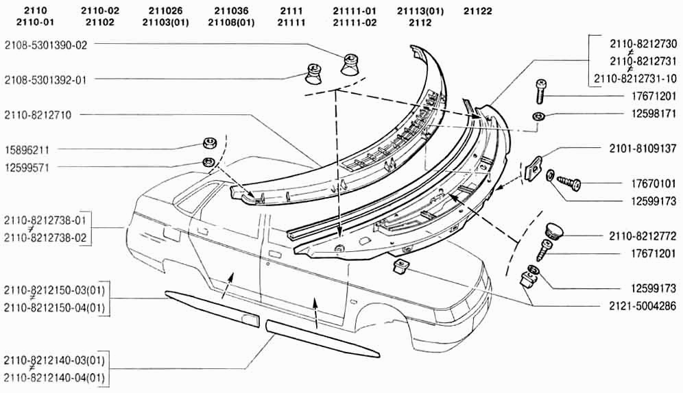 Накладки облицовочные