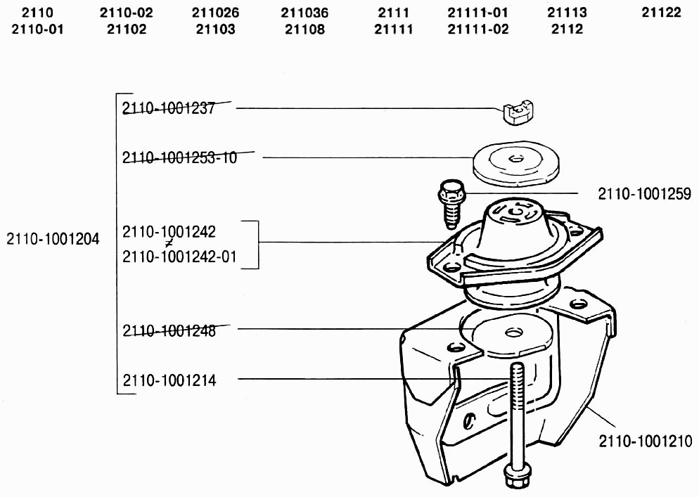 Подвеска двигателя