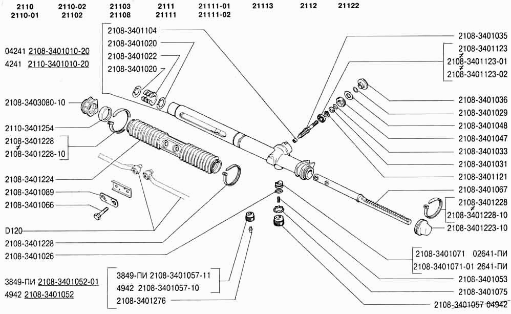 Элементы рулевого механизма