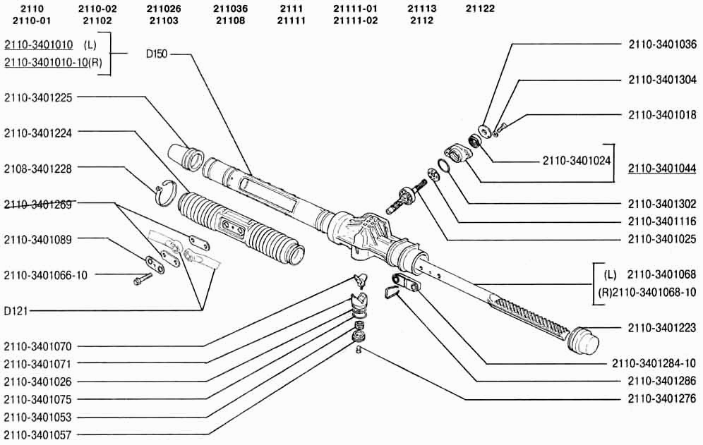 Элементы рулевого механизма