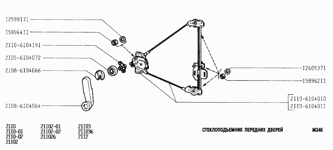Стеклоподъемник передних дверей