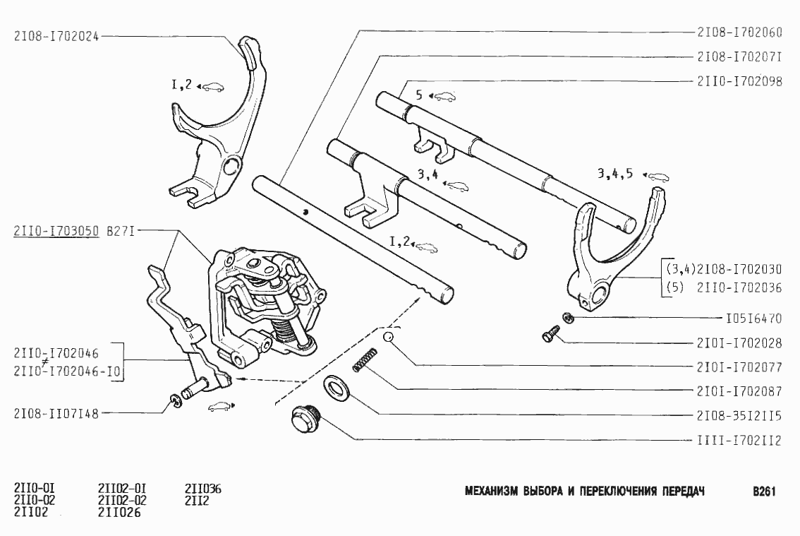 Механизм выбора и переключения передач