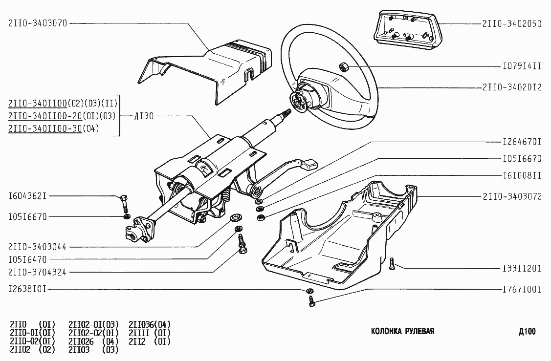 Колонка рулевая
