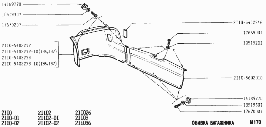 Обивка багажника