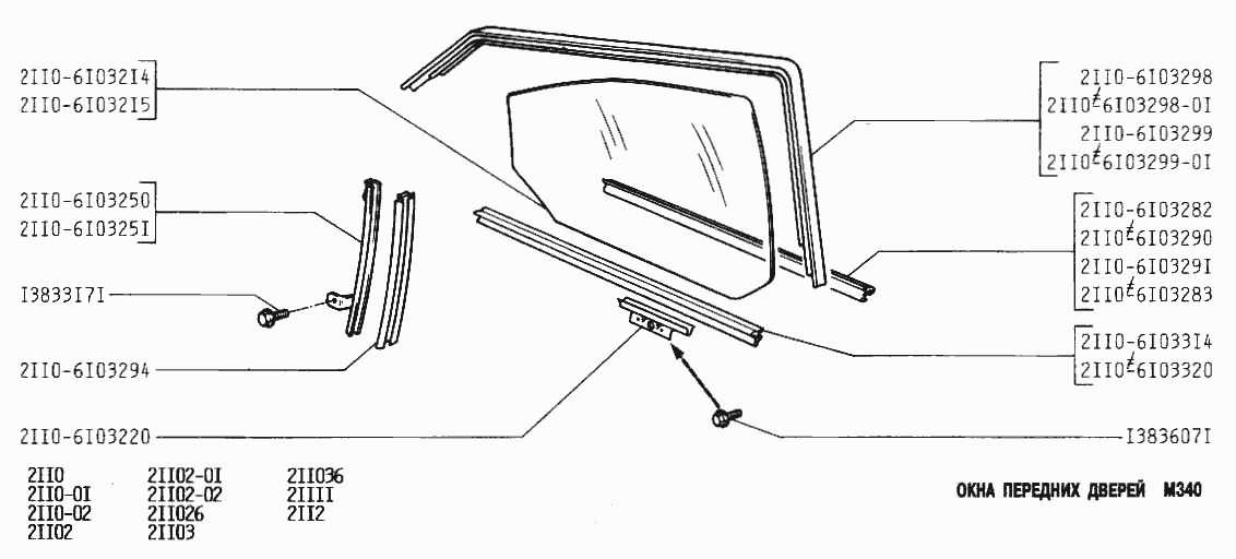 Окна передних дверей