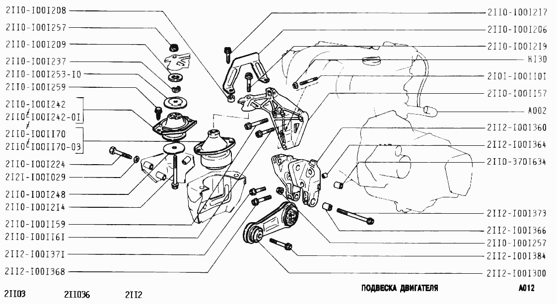 Подвеска двигателя