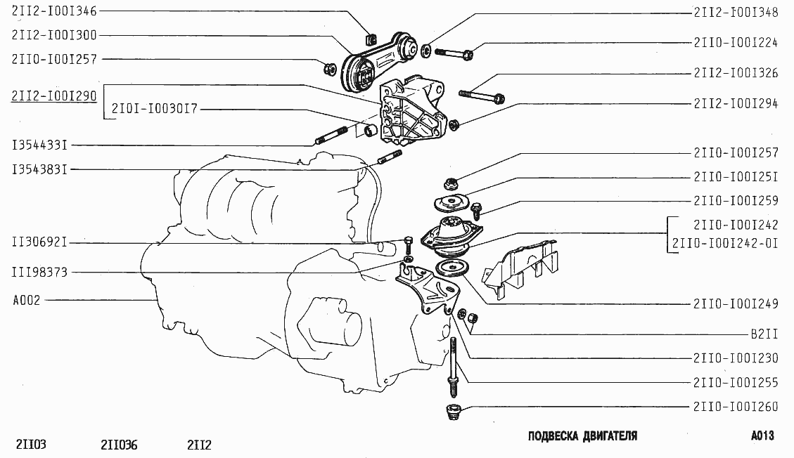 Подвеска двигателя