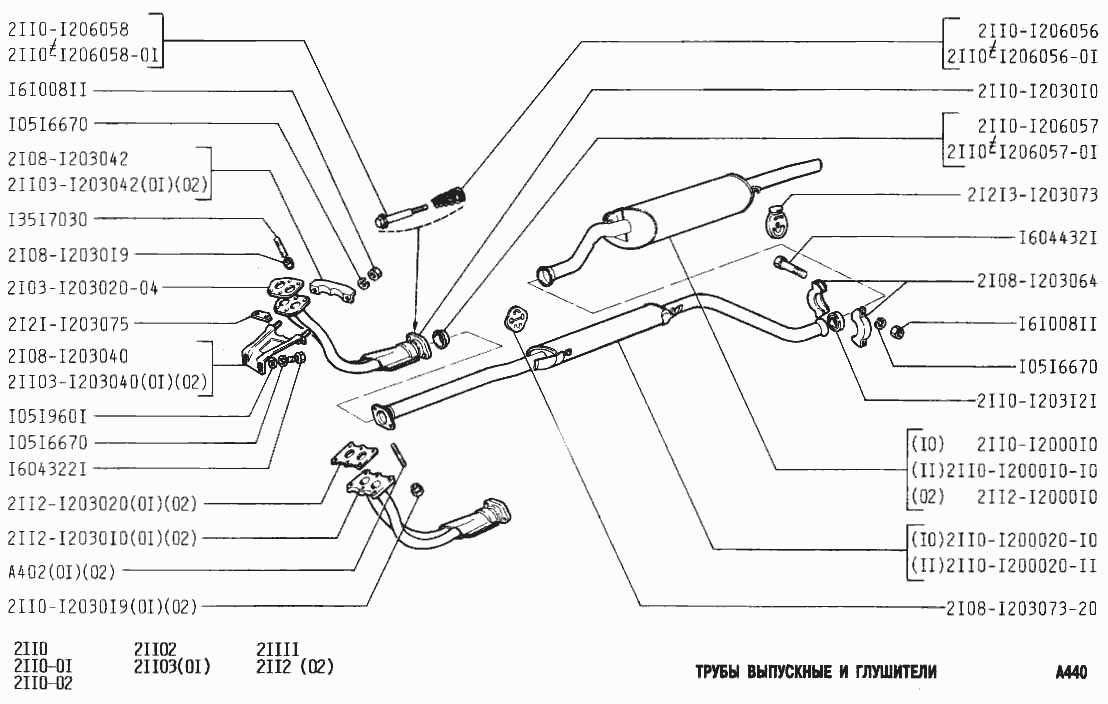 Трубы выпускные и глушители