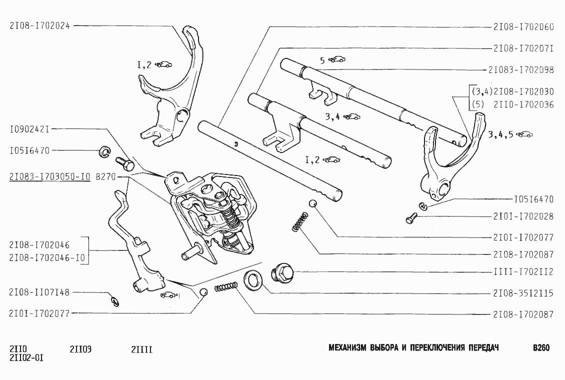 Механизм выбора и переключения передач