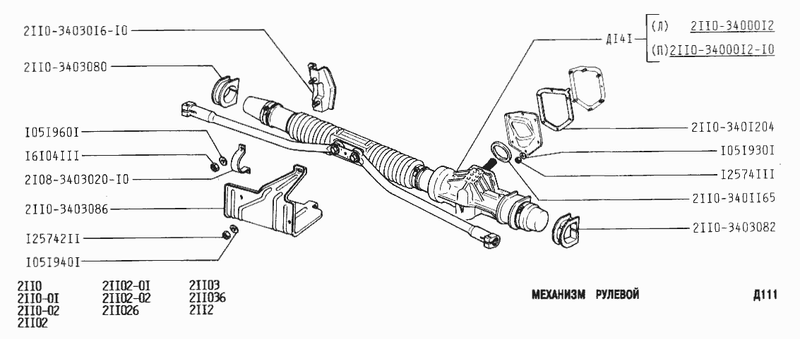 Механизм рулевой