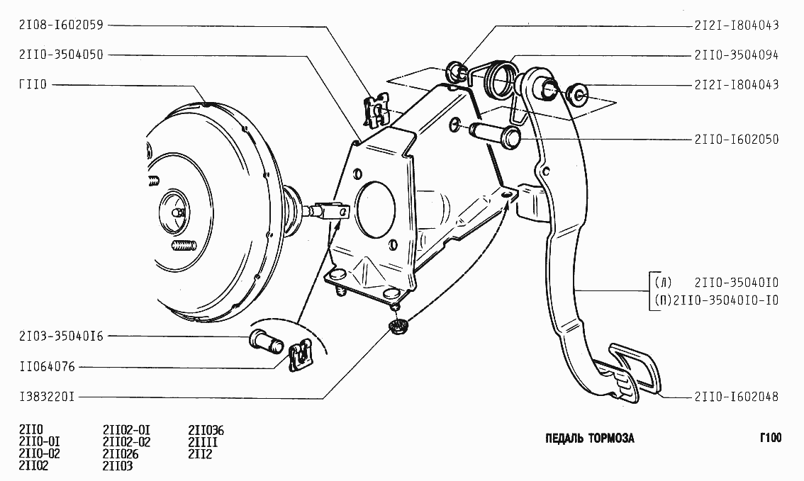 Педаль тормоза