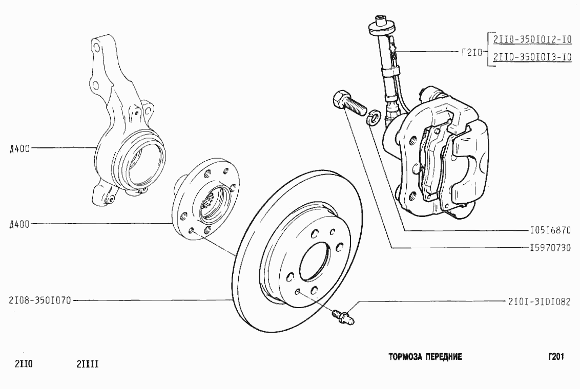 Тормоза передние