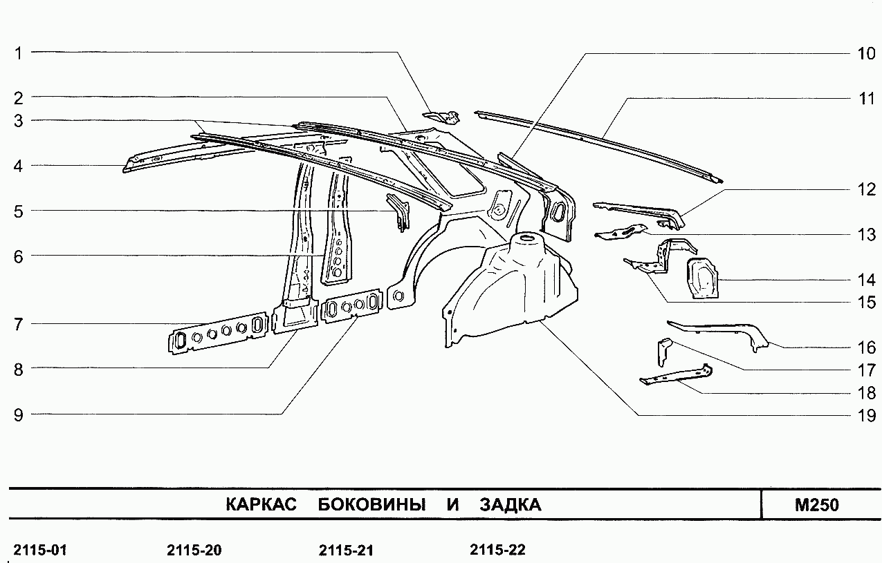 Каркас боковины и задка