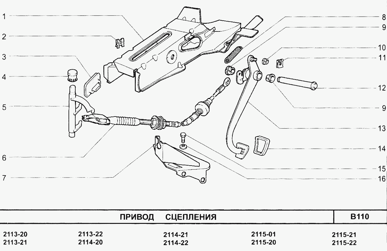 Привод сцепления