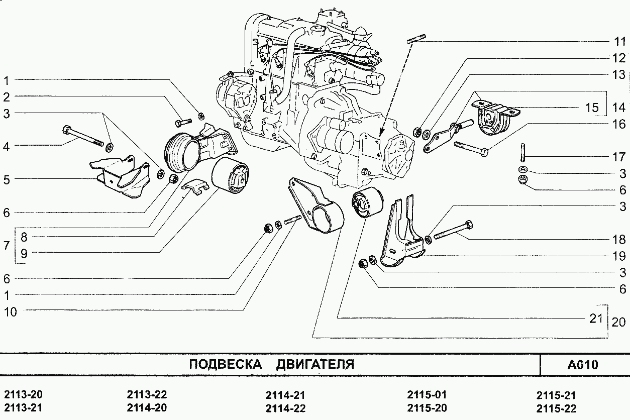 Подвеска двигателя