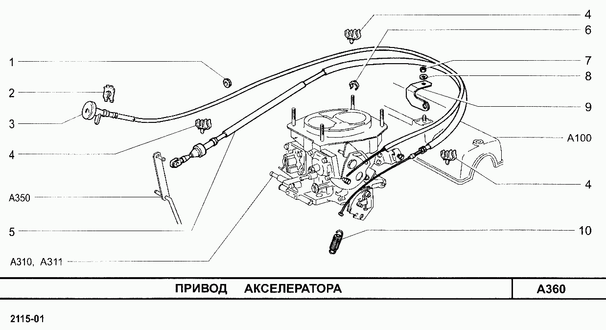 Привод акселератора