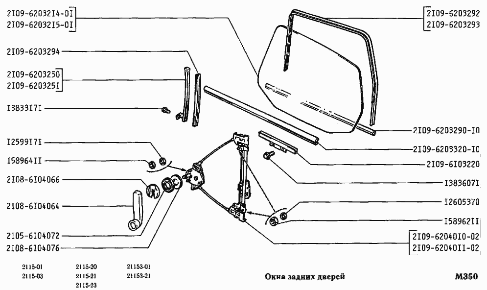 Окна задних дверей