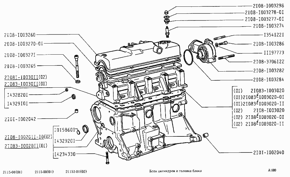 Блок цилиндров и головка блока