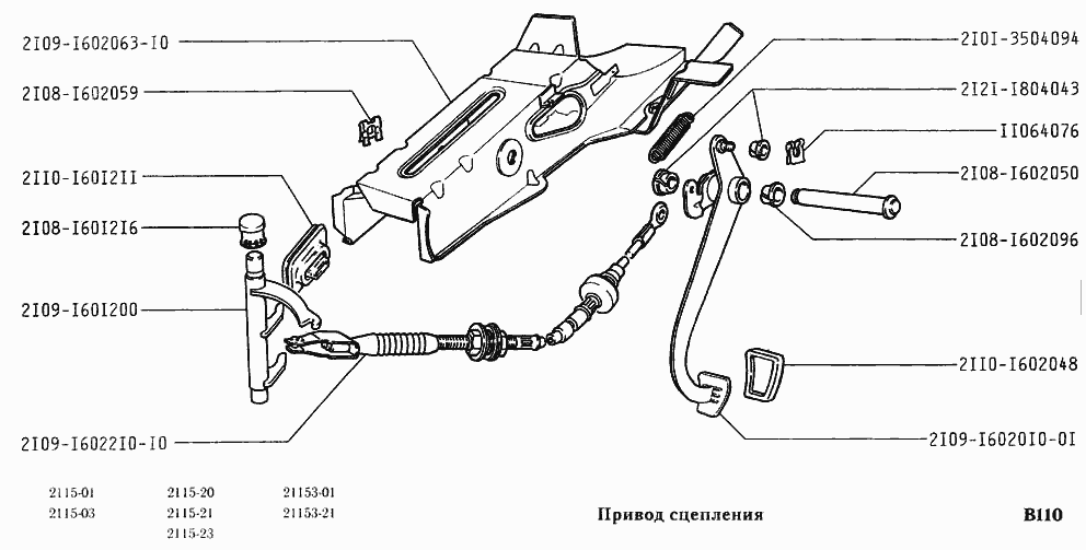 Привод сцепления
