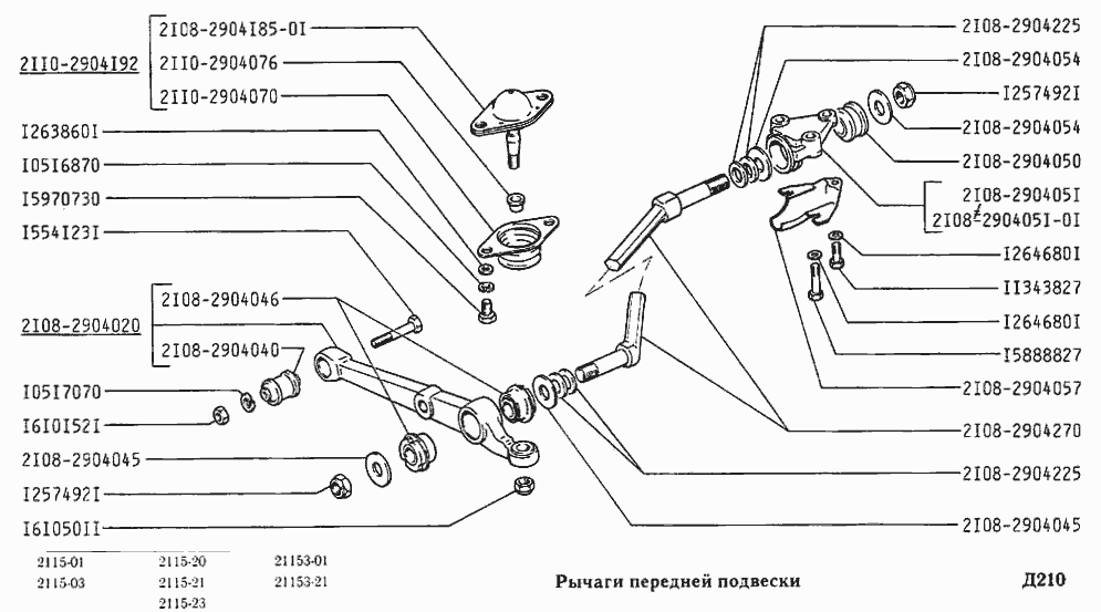Рычаги передней подвески