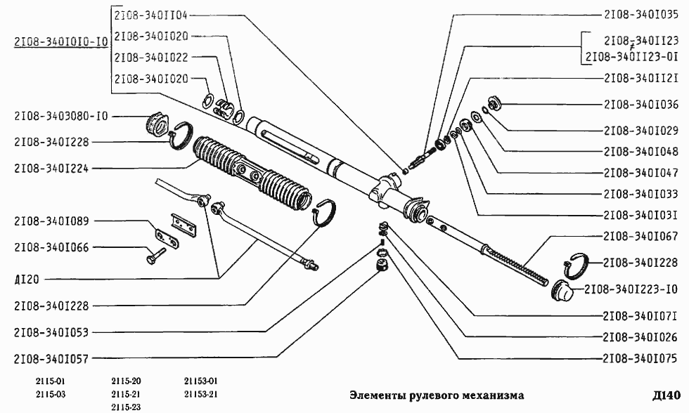 Элементы рулевого механизма